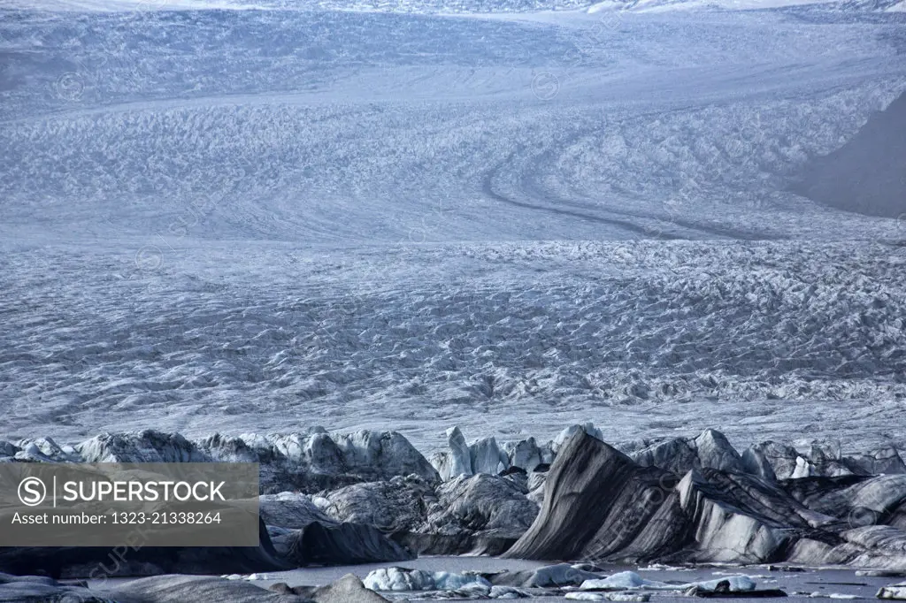 Views of Hoffellsjokull Glacier near Hofn,Iceland
