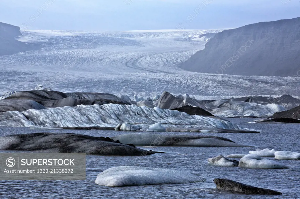 Views of Hoffellsjokull Glacier near Hofn,Iceland