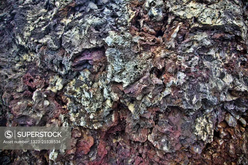 Colorful lava flows at Krafla Volcano