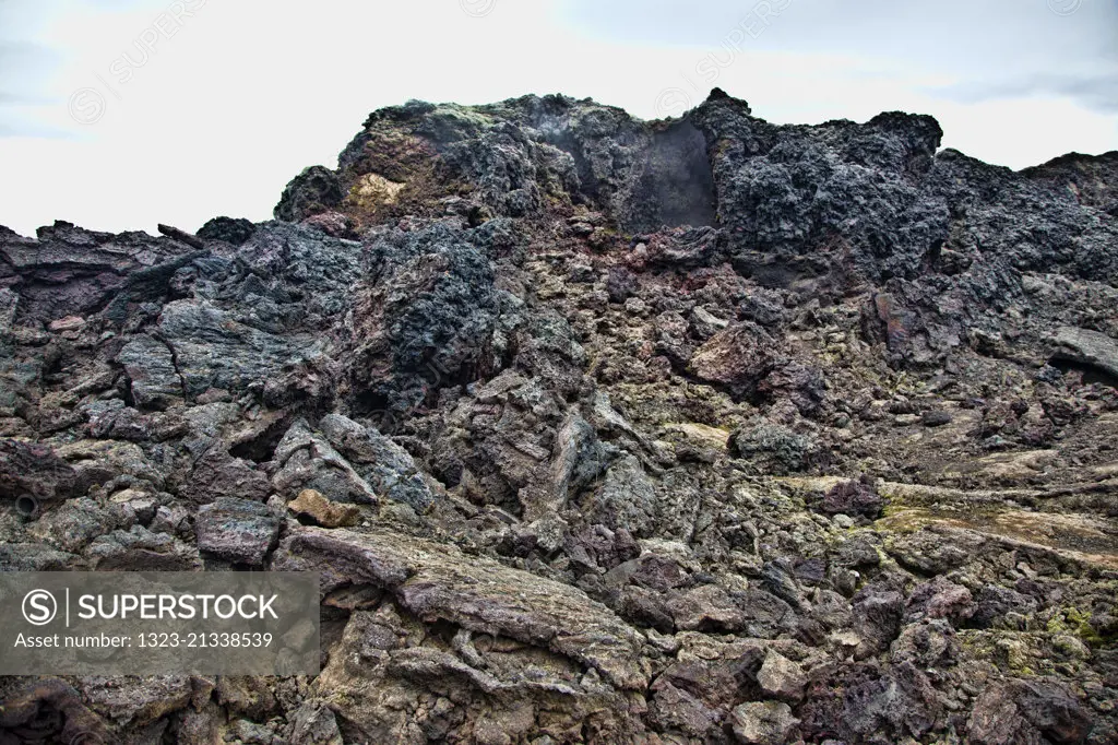 Colorful lava flows at Krafla Volcano