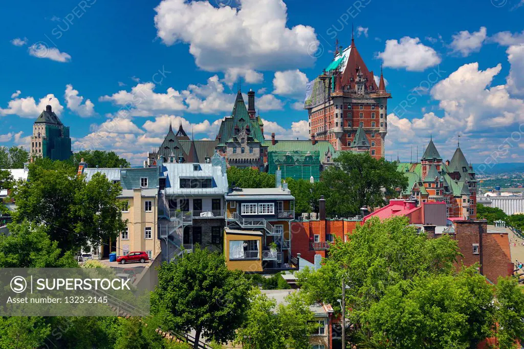 Canada, Quebec City, View of Chateau Frontenac