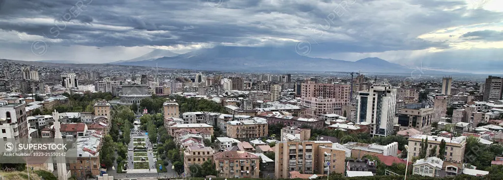 Views of downtown Yerevan, Armenia.