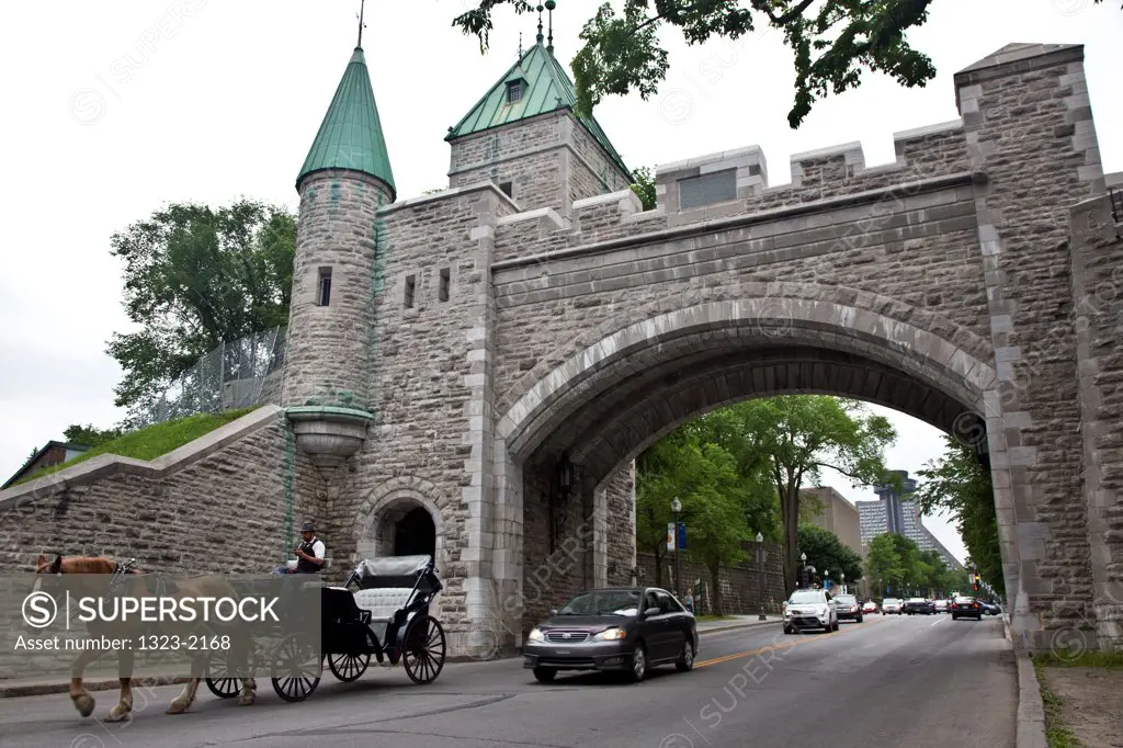 St. Louis Gate entrance to old Quebec City, Quebec, Canada