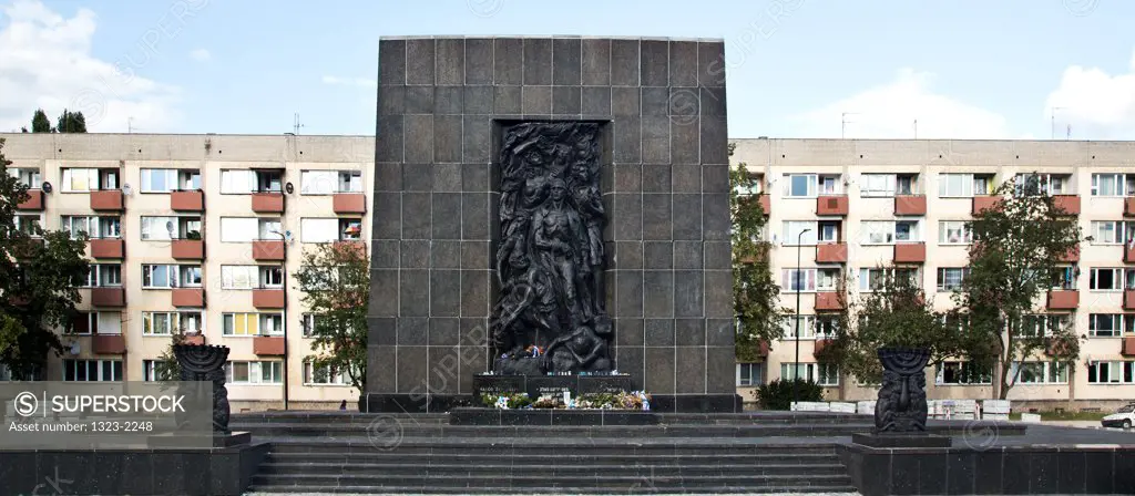 Poland, Warsaw, Monument to Heroes of Ghetto
