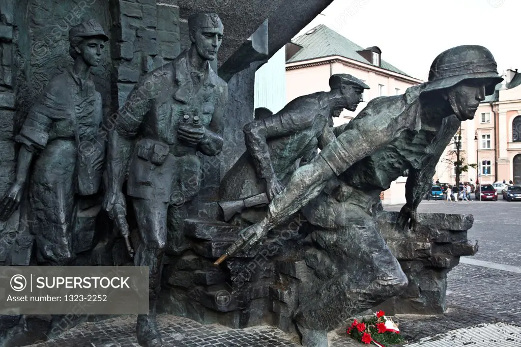 Poland, Warsaw, View of Monument to 1944 Warsaw Uprising