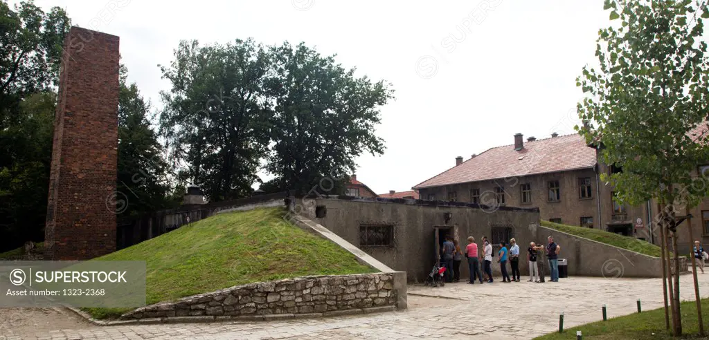 Poland, Oswiecim, Auschwitz, Concentration camp, Outside view of crematorium