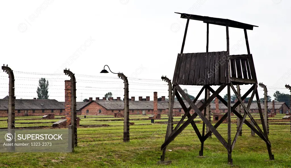 Poland, Oswiecim, Auschwitz Concentration camp, Guard Tower