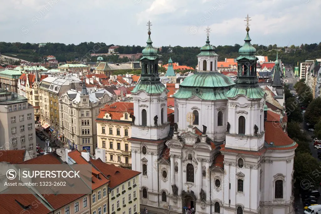Czech Republic, Praque, High Angled view of Old Town