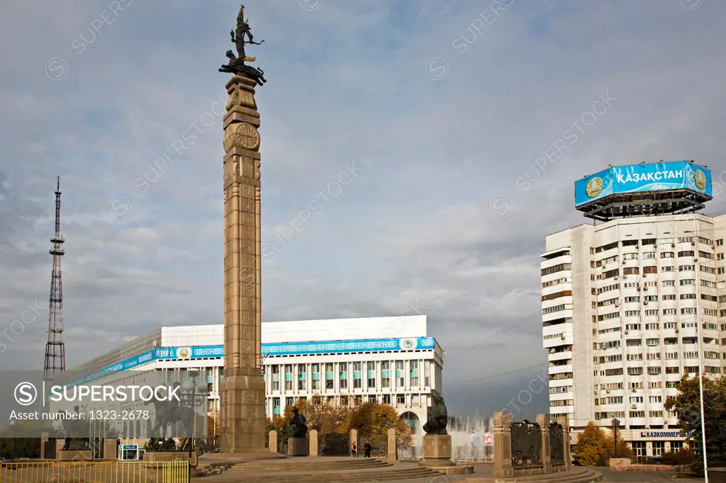 Independence Monument at the Republic Square, Almaty, Kazakhstan