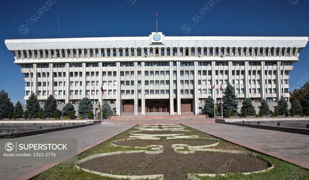 Facade of an government building, White House, Bishkek, Kyrgyzstan
