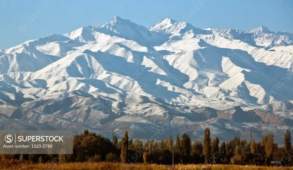 Kyrgyzstan, Landscape with Tian Shan Mountains