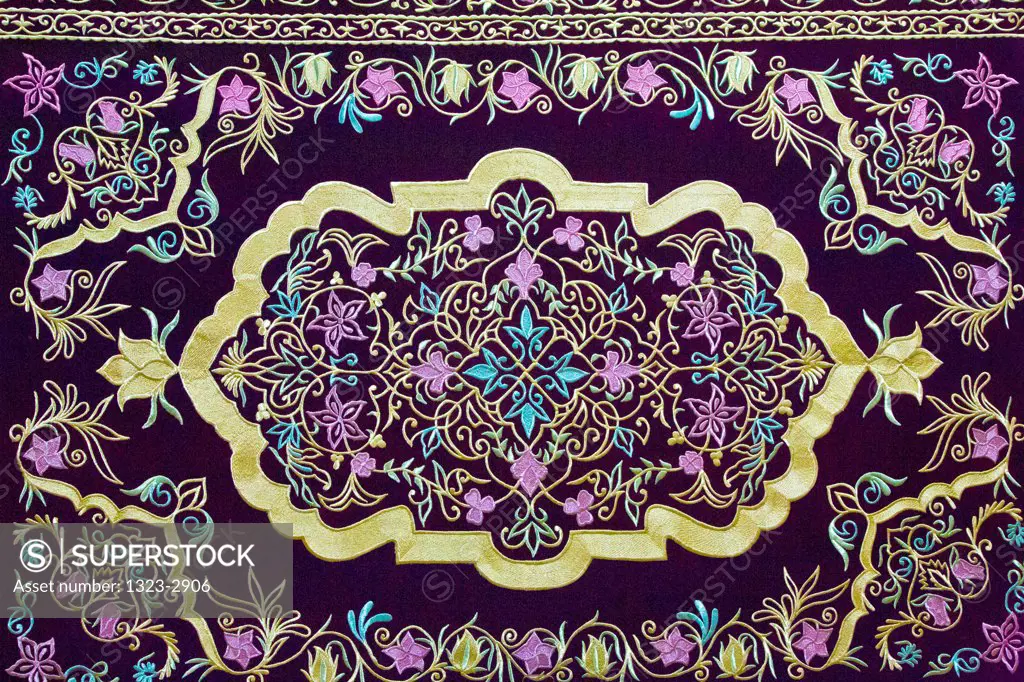Uzbekistan, Tashkent, Central Asian Carpet at State Museum of Applied Arts, Traditional carpet