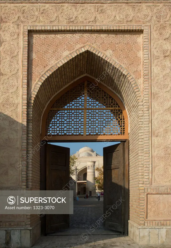 Uzbekistan, Entrance to Chor-Bakr Mausoleum Complex near Bukhara
