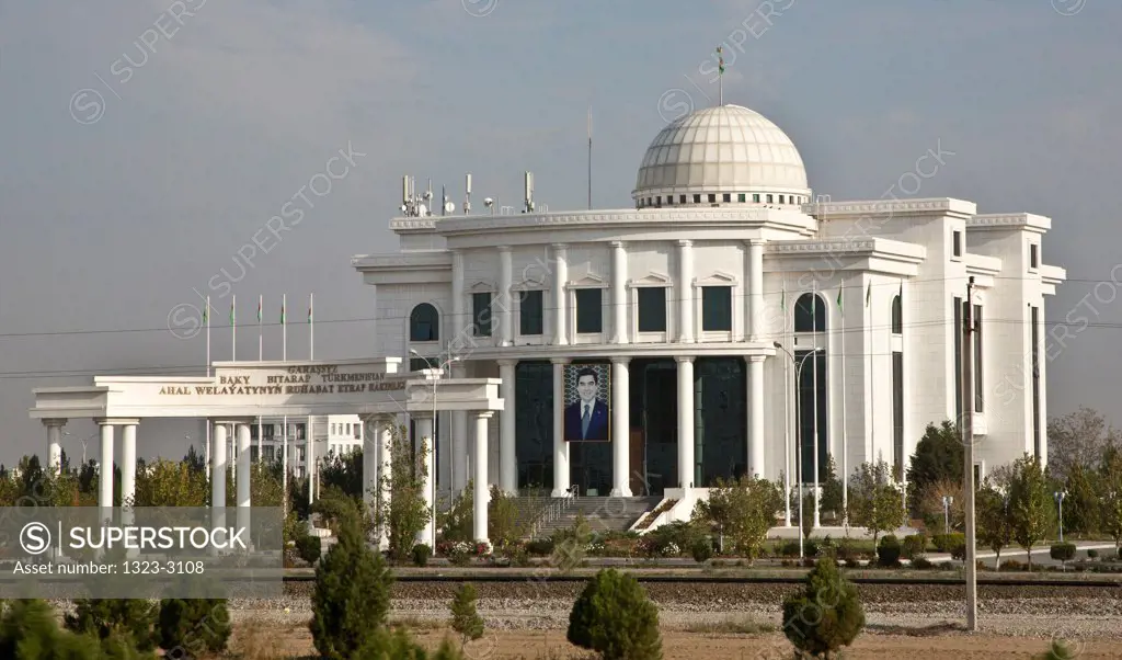 Turkmenistan, Ashgabat, White marble building