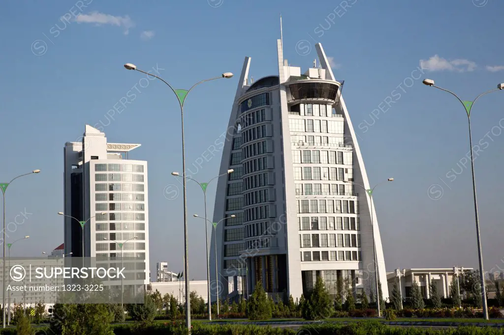 Turkmenistan, Ashgabat, White marble buildings