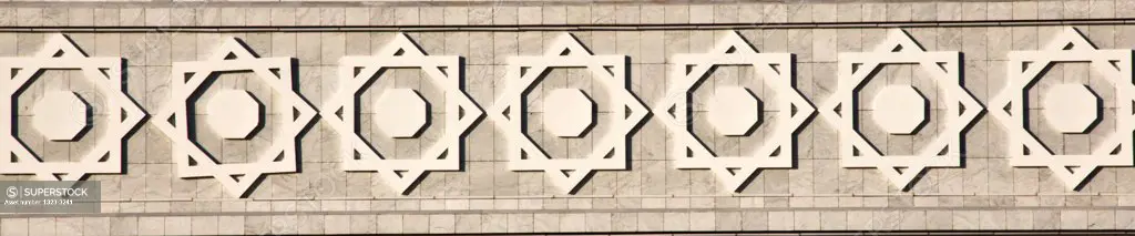 Turkmenistan, Ashgabat, National symbol on building facade