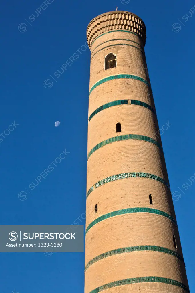 Uzbekistan, Khiva, Djuma Minaret, Low angled view