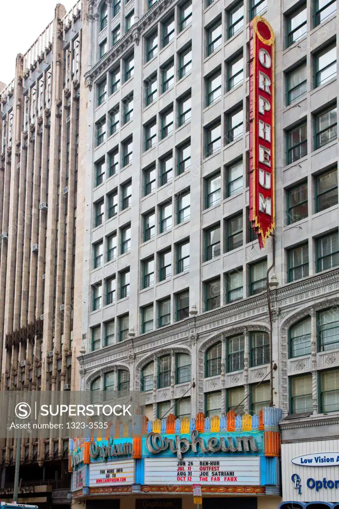 Orpheum Theater building in downtown, Los Angeles, California, USA
