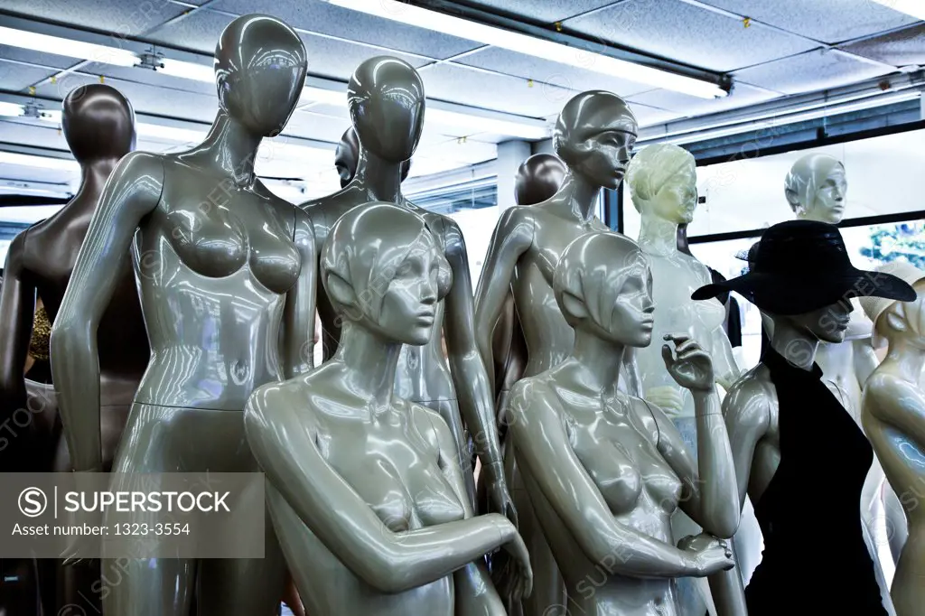 Mannequins in a store, Los Angeles, California, USA