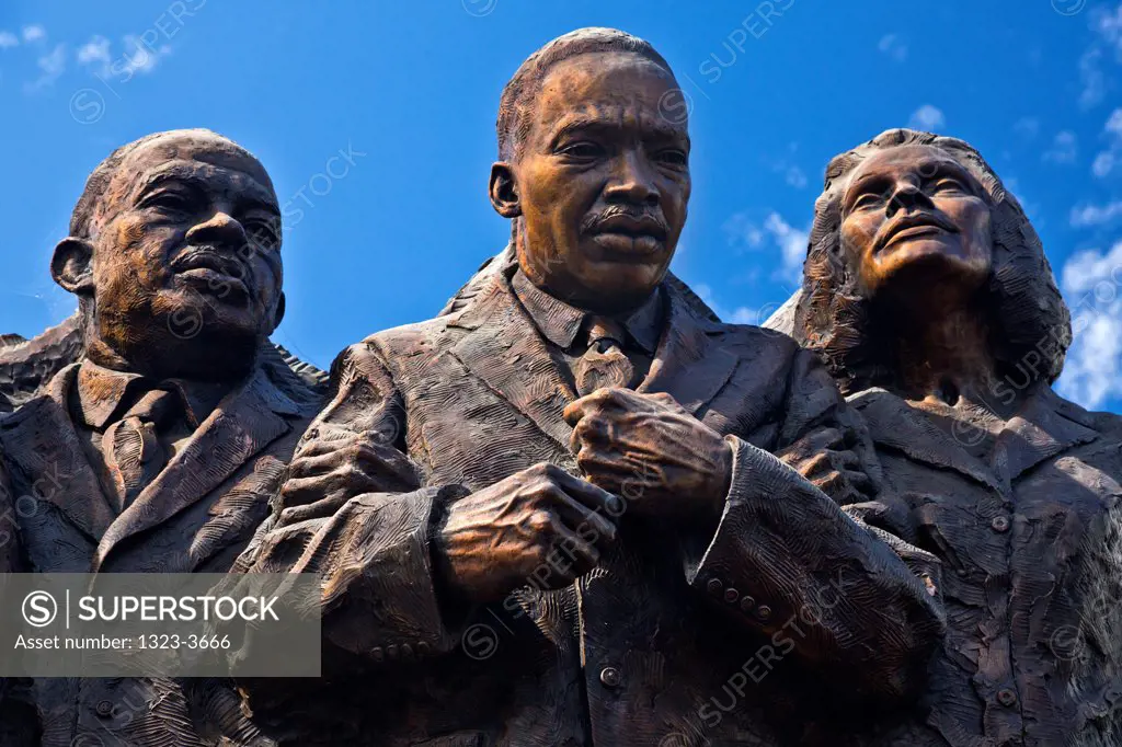 Remember Them Champions for Humanity Monument in Henry J Kaiser Memorial Park, Oakland, California, USA