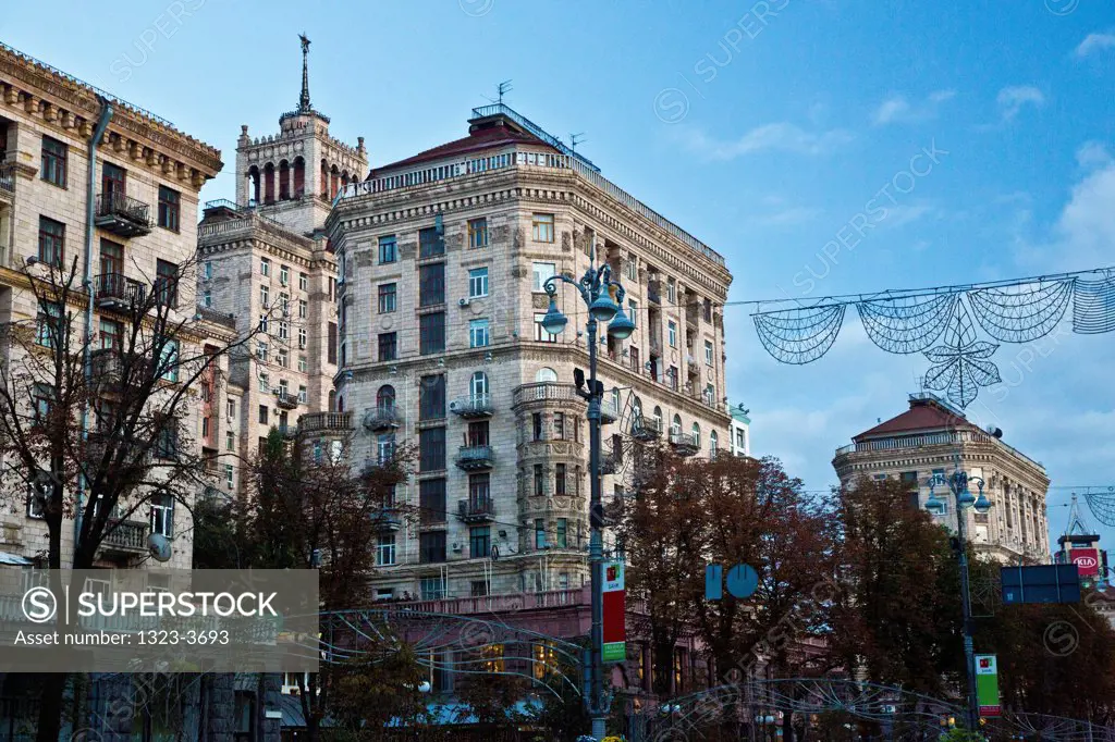 Buildings along Khreshchatyk Street, Kiev, Ukraine