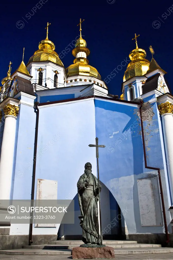 Statue outside a church, St. Michael's Golden-Domed Monastery, Kiev, Ukraine