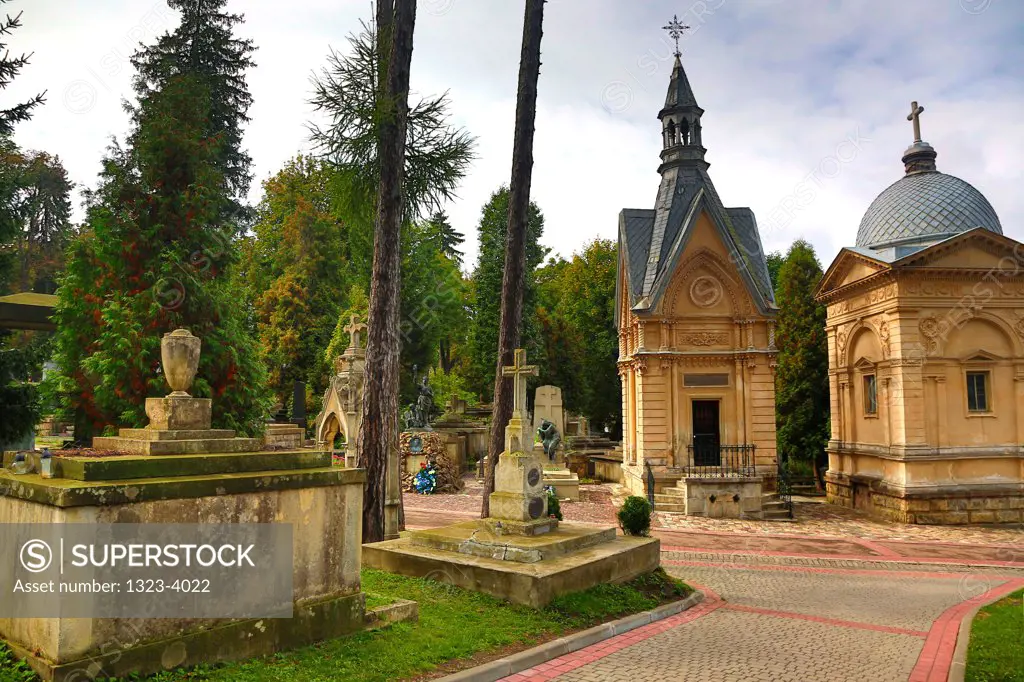 Lychakiv Cemetery in Lviv, Ukraine