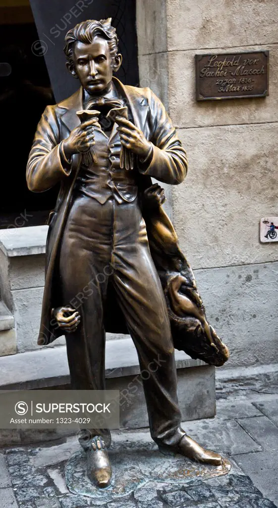 Statue of Leopold von Masoch in Lviv, Ukraine