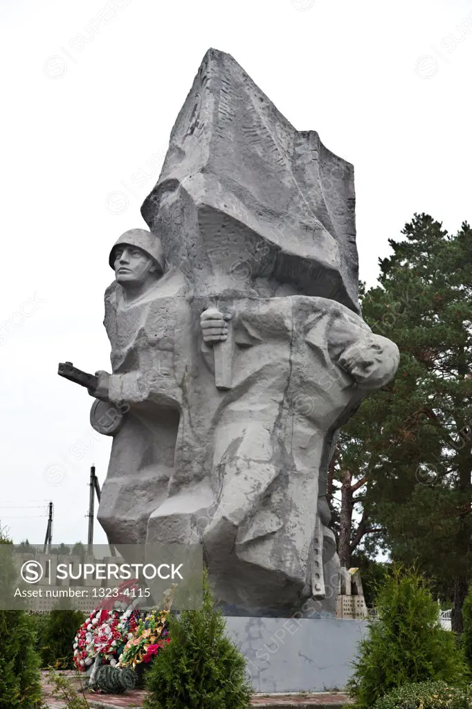 Belarus, Great Patriotic War Monument in small town