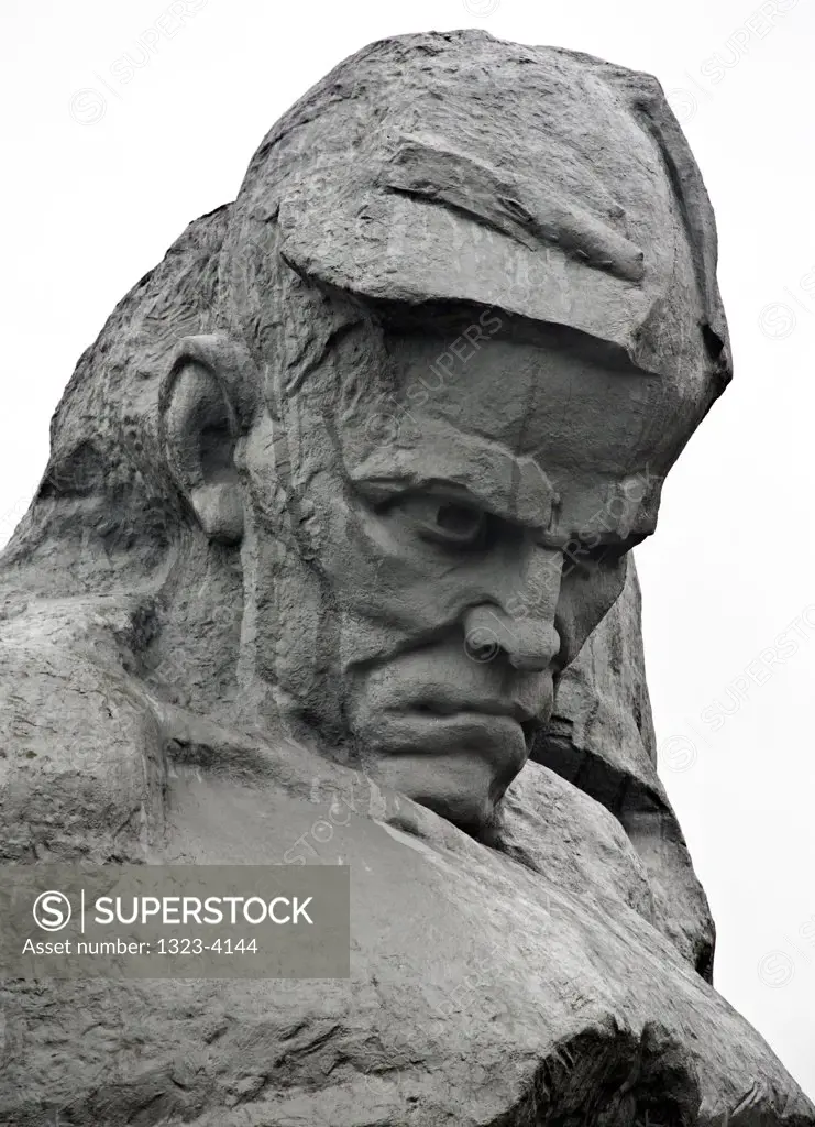Belarus, Brest, Brest Fortress, Close up of sculpture in Brest Memorial Complex