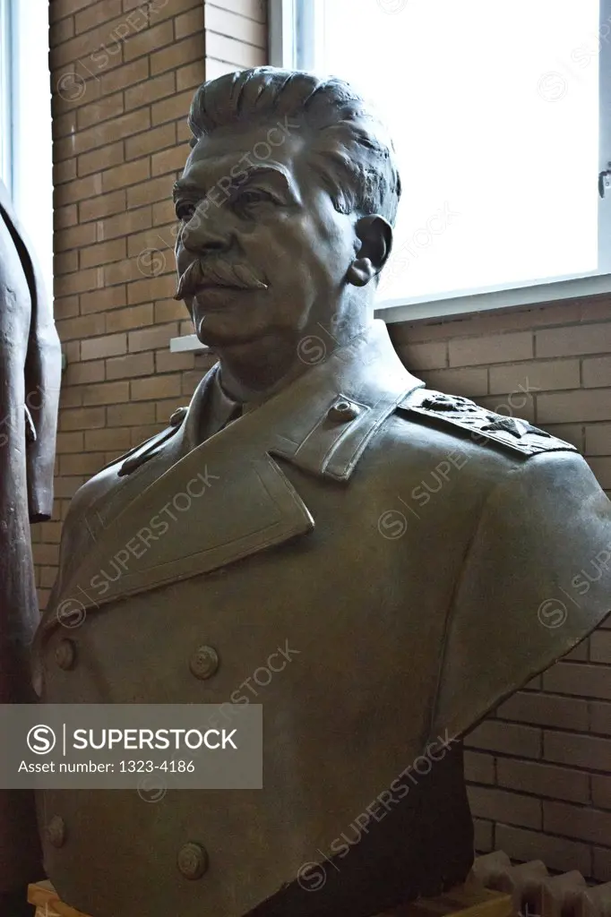 Belarus, Minsk, Statue of Stalin at Azgur Museum