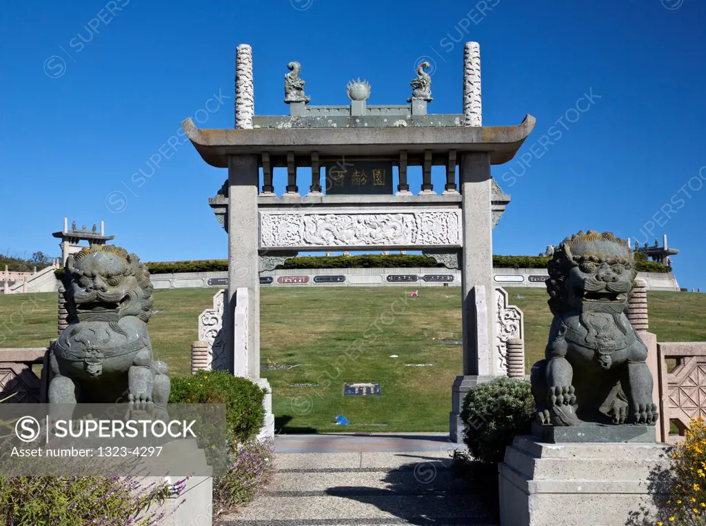 Chinese Section of the Skylawn Memorial Park, San Mateo County, California