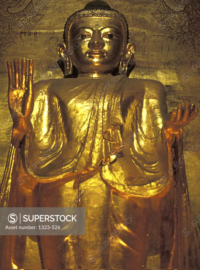 Close-up of a statue of Buddha