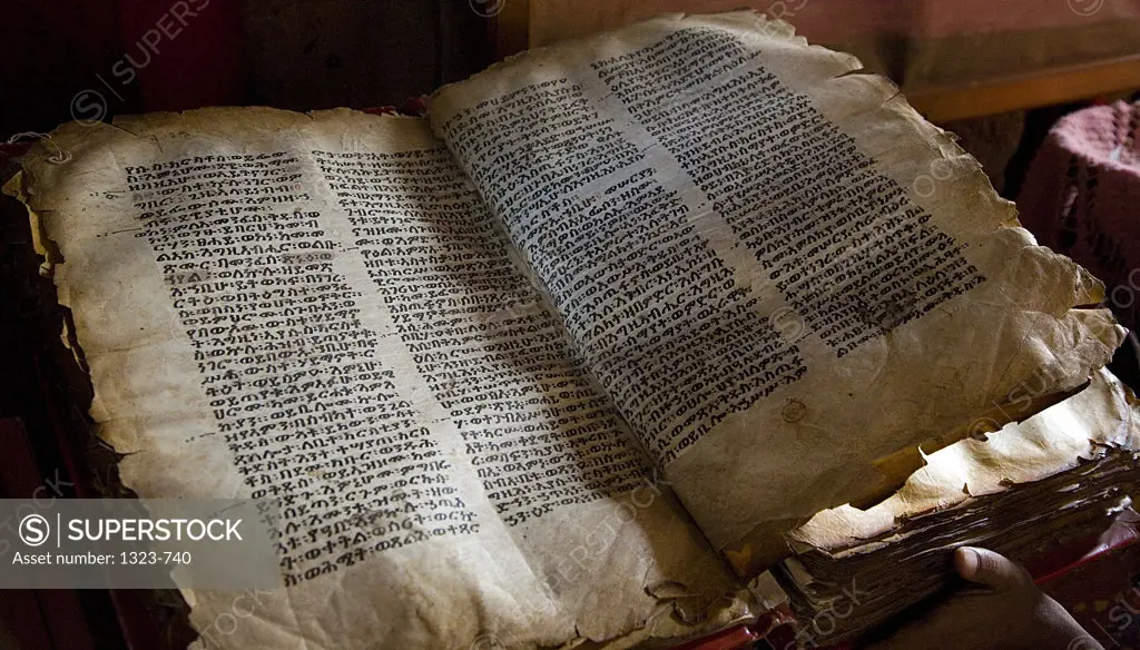 Close-up of the Bible, Ethiopian Orthodox Church, Ethiopia