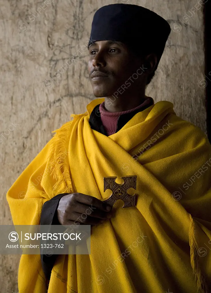 Priest holding a cross, Ethiopia