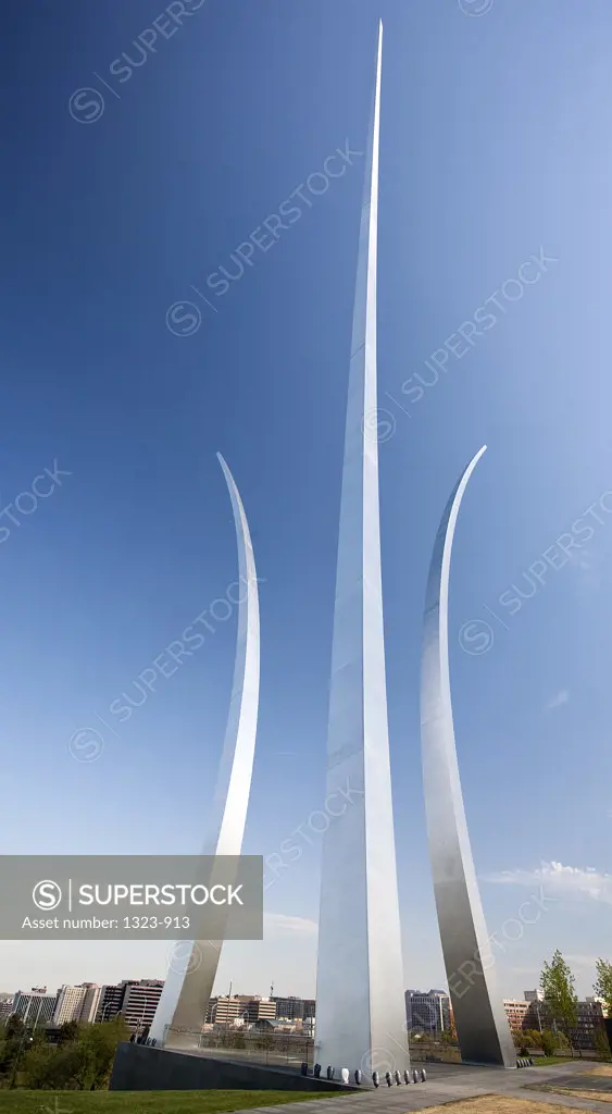 Spire sculptures at a memorial, United States Air Force Memorial, Arlington, Virginia, USA