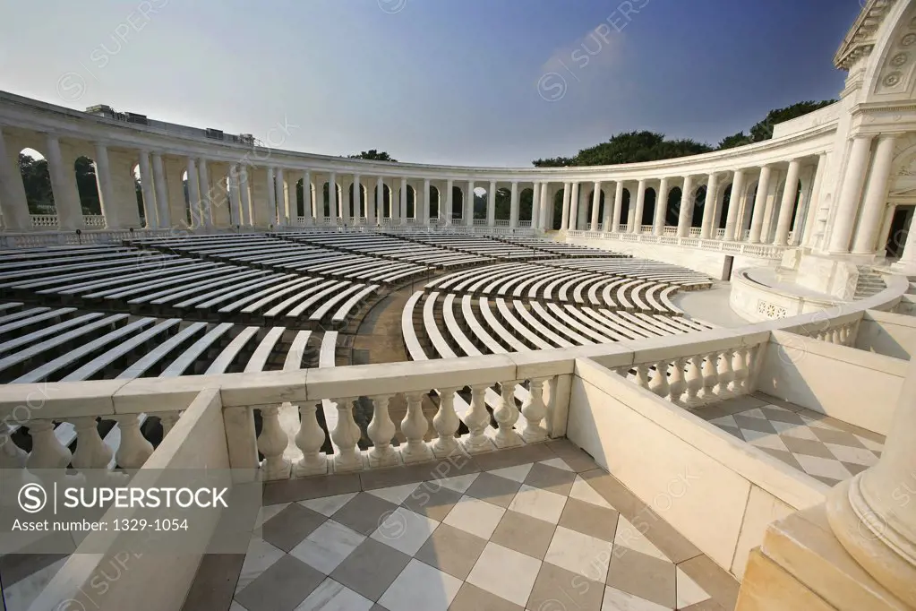 High angle view of an amphitheater, Arlington National Cemetery, Arlington County, Virginia, USA