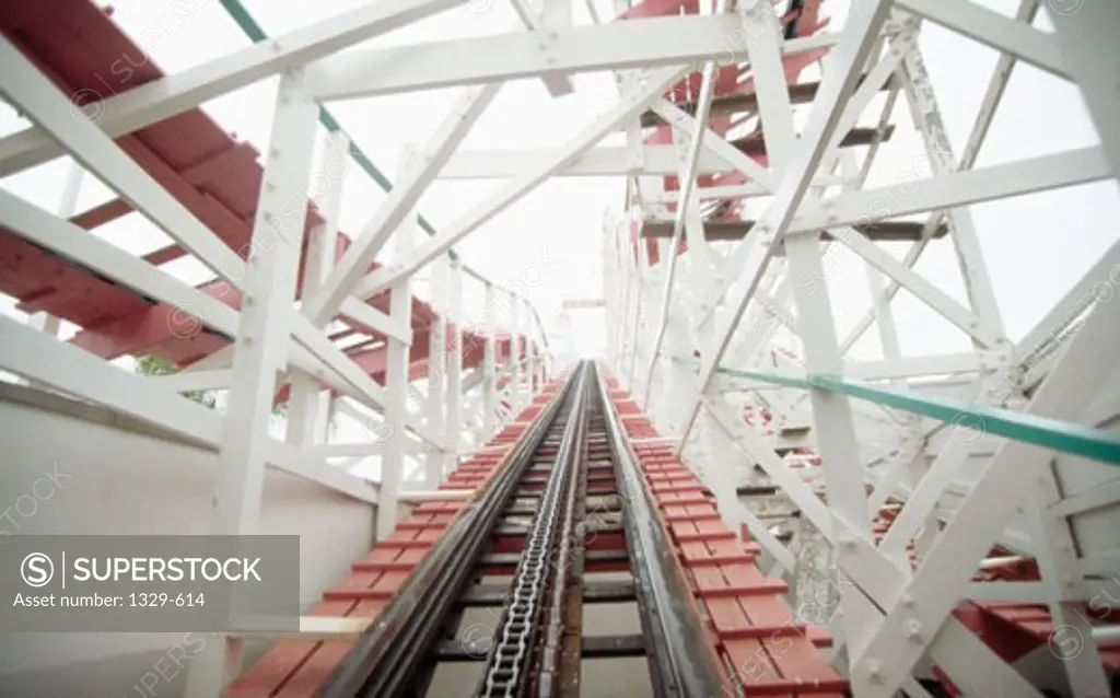 Low angle view of a rollercoaster track