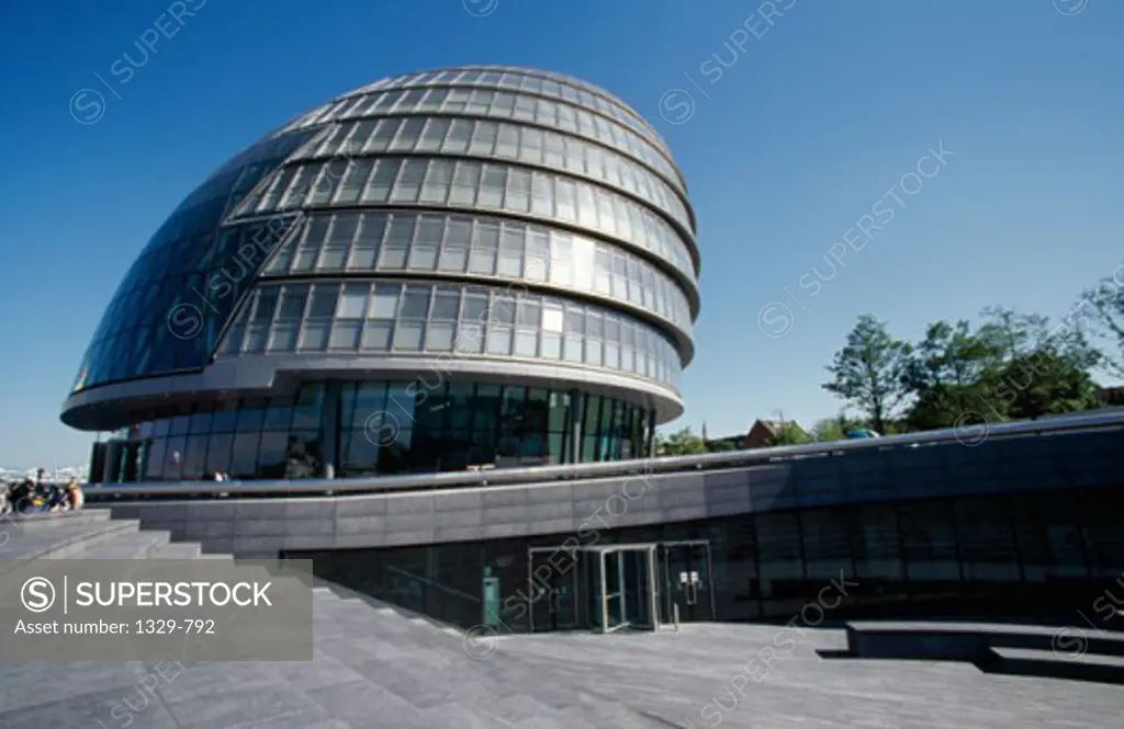 Low angle view of a government building, Town Hall, London, England