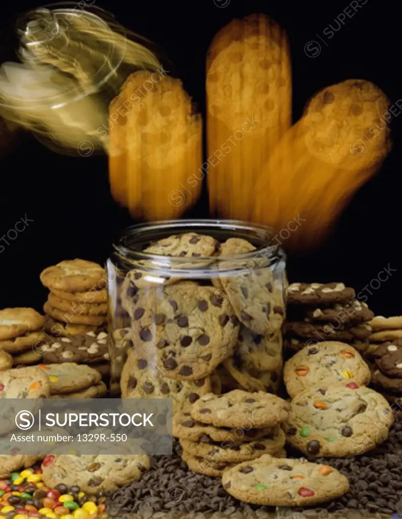 Close-up of assorted cookies