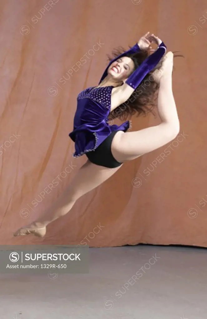 Young ballerina performing