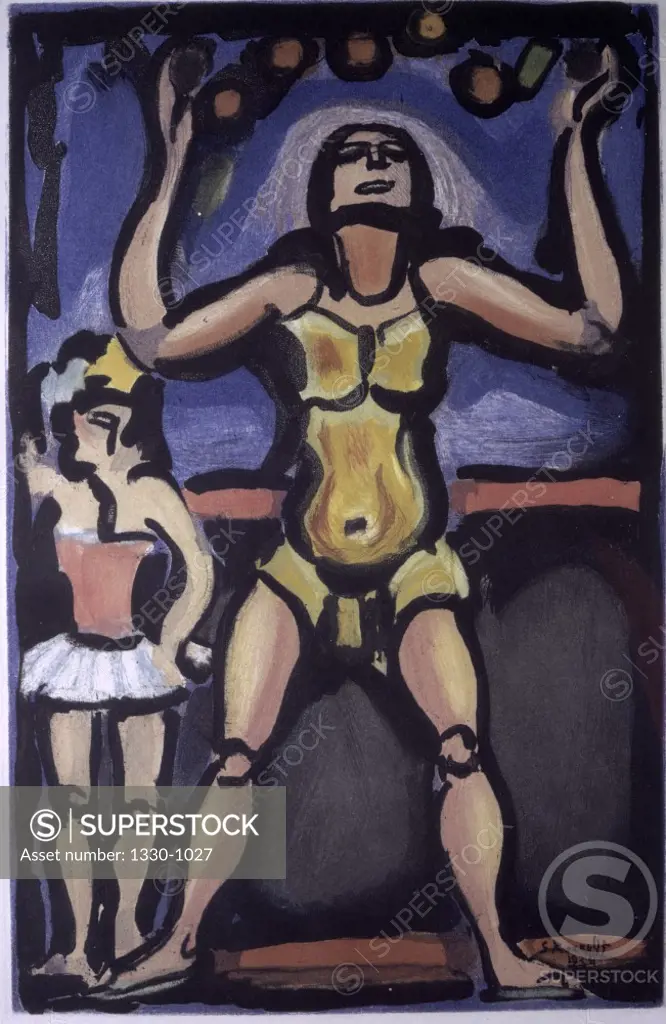 Circus Of The Shooting Star, No. 5 by Georges Rouault, 1938, 1871-1958