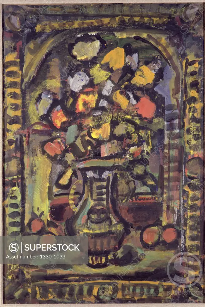 Decorative Flowers by Georges Rouault, 1953, 1871-1958, France, Paris, Private Collection