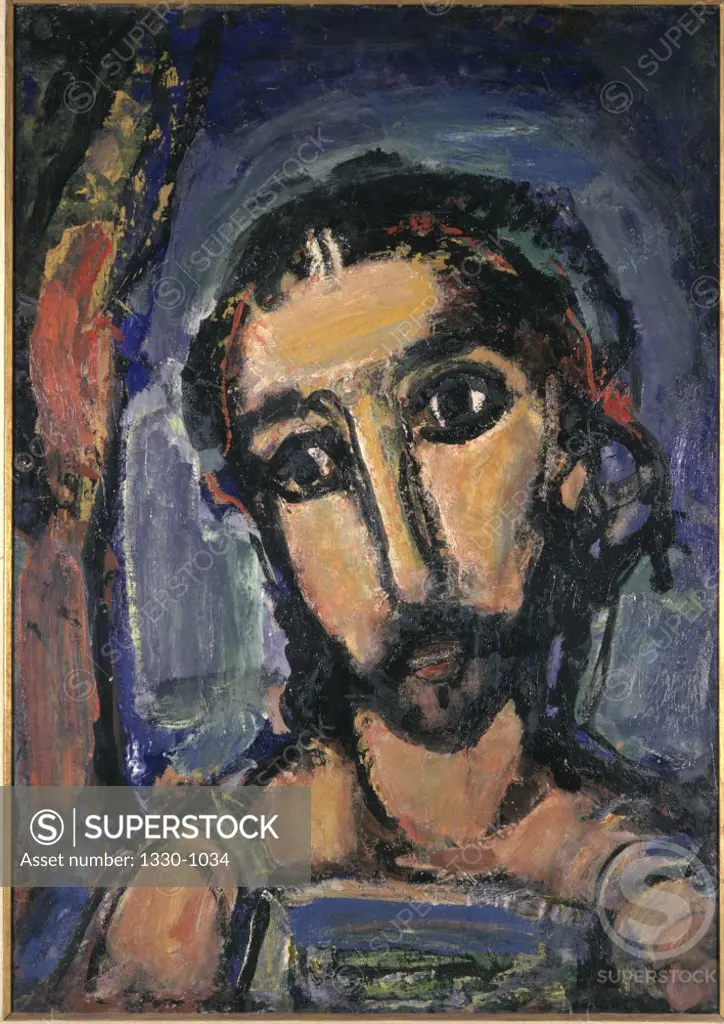 Head Of Christ by Georges Rouault, 1937, 1871-1958, USA, Ohio, Cleveland Museum of Art