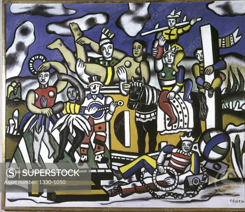 The Great Parade by Fernand Leger, 1952, 1881-1955, Private Collection