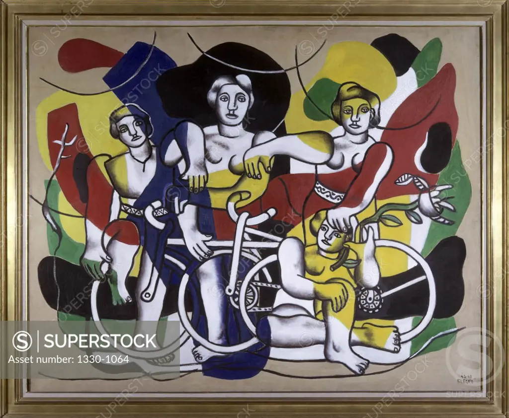 The Four Cyclists by Fernand Leger, 1943-48, 1881-1955, France, Biot, Fernand Leger Museum