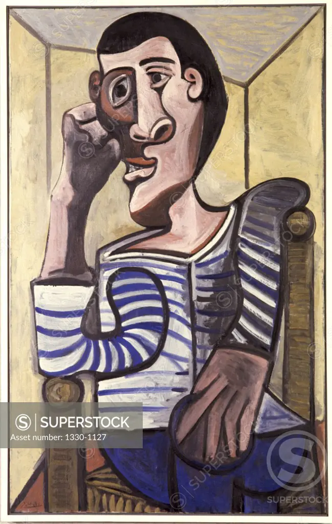 Sailor by Pablo Picasso, Oil painting, 23 October 1943, 1881-1973, USA, New York State, New York City, Collection of Victor Ganz