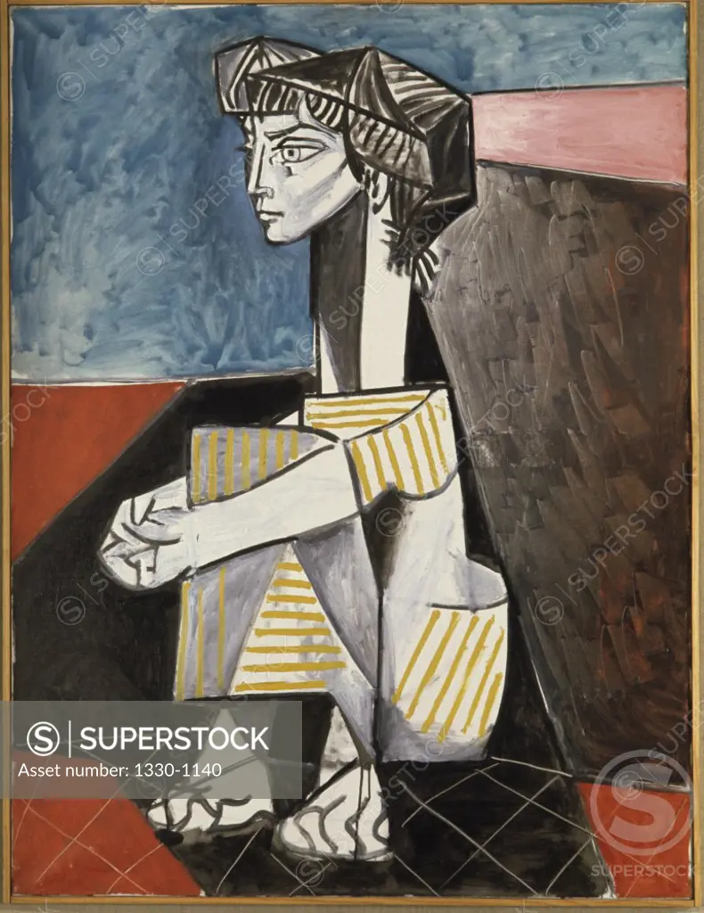 Jacqueline With Crossed Arms by Pablo Picasso, Oil on canvas, 3 June 1954, 1881-1973, France, Paris, Musee Picasso