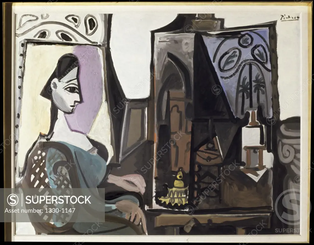 Studio by Pablo Picasso, Oil painting, 2 April 1956, 1881-1973