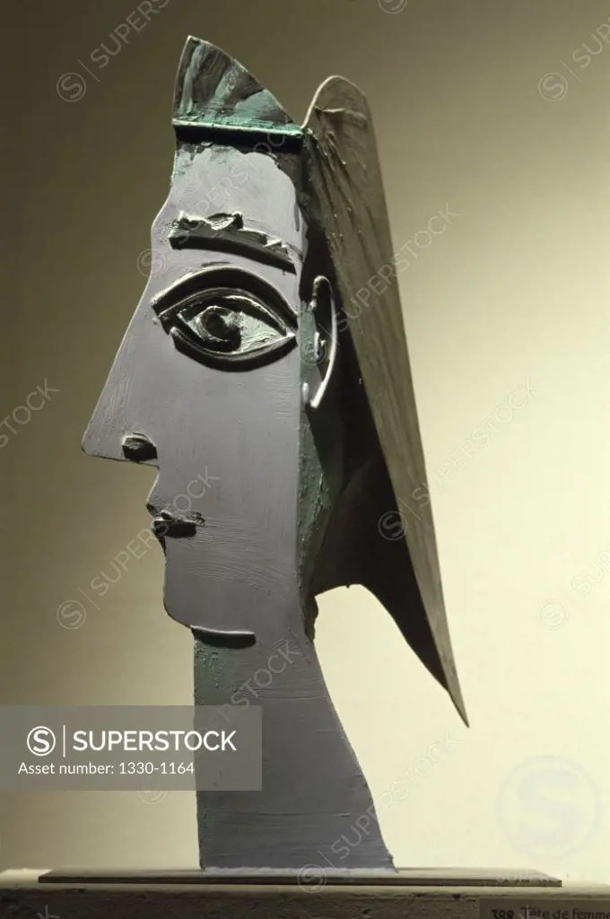 Head Of Woman by Pablo Picasso, Sheet metal, 1962, 1881-1973